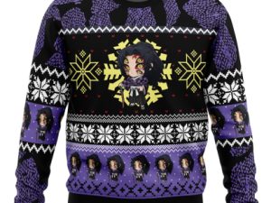 Chibi Christmas Kokushibo Slayer Ugly Christmas Sweater - Image 1