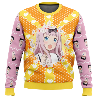 chika fujiwara kaguya sama love is war ugly christmas sweater 1 Chika Fujiwara Kaguya Sama Love Is War Ugly Christmas Sweater - Image 1