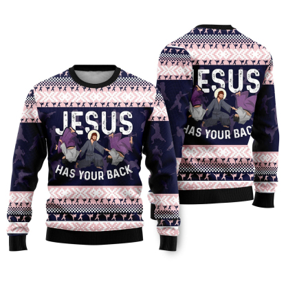 christian has your back jiu jitsu ugly christmas sweater 1 Christian Has Your Back Jiu Jitsu Ugly Christmas Sweater - Image 1
