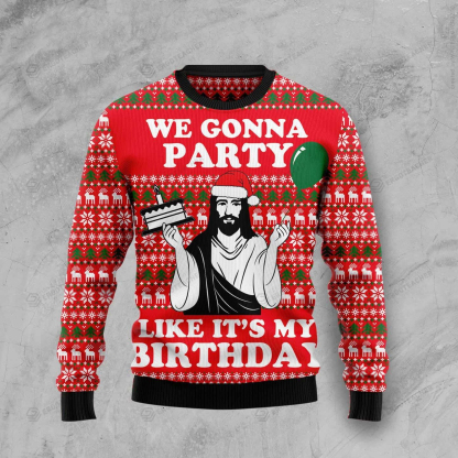 christian party ugly christmas sweater thankgiving gift men women 1 Christian Party Ugly Christmas Sweater Thankgiving Gift Men Women - Image 1