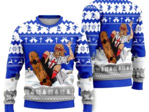 Christian Skateboarding Ugly Christmas Sweater - Image 1