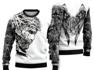 Christian Tattoo Ugly Christmas Sweater - Image 1