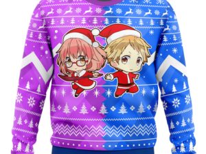 Christmas Akihito And Mirai Beyond The Boundary Ugly Christmas Sweater - Image 1
