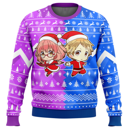 christmas akihito and mirai beyond the boundary ugly christmas sweater 1 Christmas Akihito And Mirai Beyond The Boundary Ugly Christmas Sweater - Image 1
