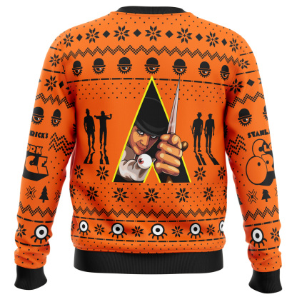 christmas alex a clockwork orange ugly christmas sweater 2 Christmas Alex A Clockwork Orange Ugly Christmas Sweater - Image 2