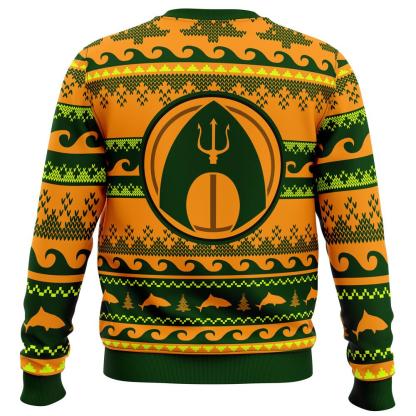 christmas aquaman comics ugly christmas sweater 2 Christmas Aquaman Comics Ugly Christmas Sweater - Image 2