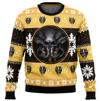 christmas baldurs gate 3 ugly christmas sweater 1 Christmas Baldurs Gate 3 Ugly Christmas Sweater - Image 1