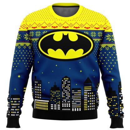 christmas batman ugly christmas sweater 1 Christmas Batman Ugly Christmas Sweater - Image 1