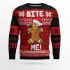 Christmas Bite Me Ugly Christmas Sweater - Image 1