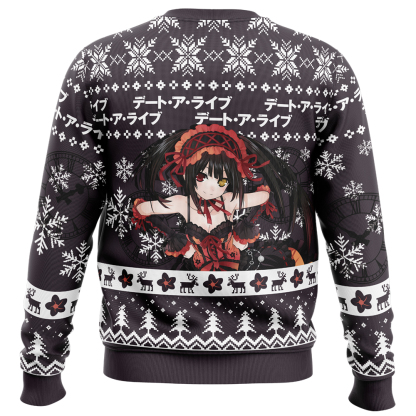 christmas can i eat that date a live ugly christmas sweater 2 Christmas Can I Eat That Date A Live Ugly Christmas Sweater - Image 2