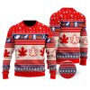 Christmas Canada Maple Leaf Ugly Christmas Sweater - Image 1