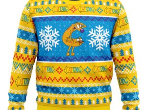 Christmas Catdog Nickelodeon Ugly Christmas Sweater - Image 1