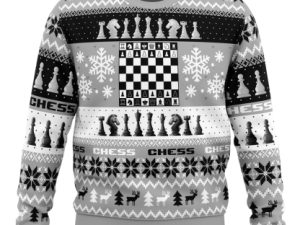Christmas Chess Board Games Ugly Christmas Sweater - Image 1