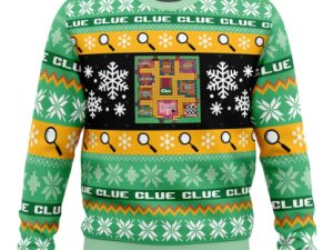 Christmas Clue Board Games Ugly Christmas Sweater - Image 1