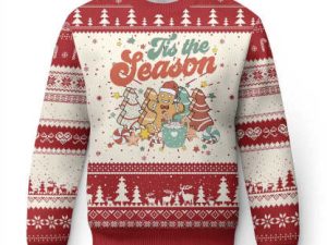 Christmas Cookies Ugly Christmas Sweater Tis The Season Xmas Tree Cakes - Image 1