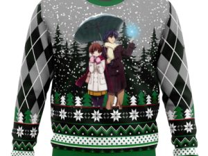 Christmas Couple Clannad Ugly Christmas Sweater - Image 1