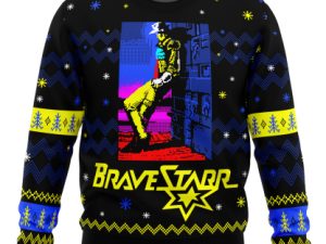 Christmas Cowboy Bravestarr Ugly Christmas Sweater - Image 1