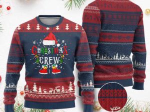 Christmas Crew Ugly Christmas Sweater Merry And Bright Christmas Shirt Xmas - Image 1