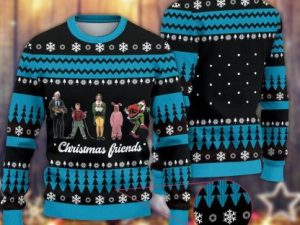 Christmas Friends Elf Home Alone Grinch Christmas Ugly Christmas Sweater - Image 1