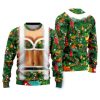 Christmas Funny Faux Bra Suit Funny Ugly Christmas Sweater - Image 1