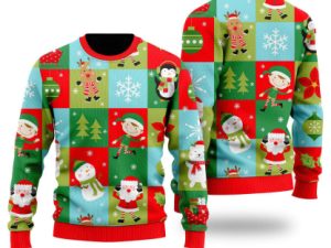 Christmas Holiday Pattern Ugly Christmas Sweater - Image 1