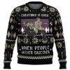 Christmas Is Born When People Gather Together Monster Ugly Christmas Sweater - Image 1