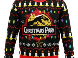 Christmas Park Jurassic Park Ugly Christmas Sweater - Image 1