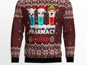 Christmas Pharmacy Crew Ugly Christmas Sweater - Image 1