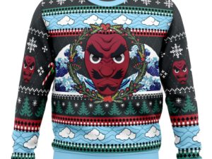 Christmas Sakonji Urokodaki Slayer Ugly Christmas Sweater - Image 1