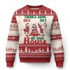 Christmas Santa Ugly Christmas Sweater Theres Some Hos In This House Funny Xmas - Image 1