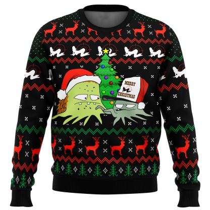 christmas squid squidbillies ugly christmas sweater 1 Christmas Squid Squidbillies Ugly Christmas Sweater - Image 1