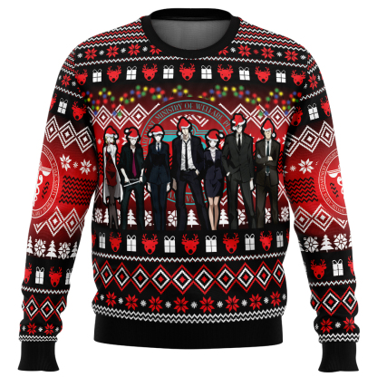 christmas staff psycho pass ugly christmas sweater 1 Christmas Staff Psycho Pass Ugly Christmas Sweater - Image 1
