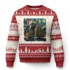 Christmas Starry Night Raccoon Ugly Christmas Sweater - Image 1