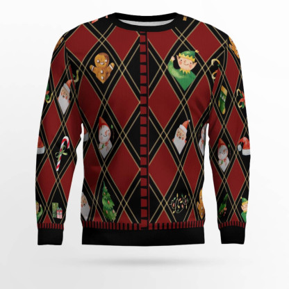 christmas symbols ugly christmas sweater 1 Christmas Symbols Ugly Christmas Sweater - Image 1