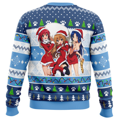 christmas taiga minori and ami toradora ugly christmas sweater 2 Christmas Taiga Minori And Ami Toradora Ugly Christmas Sweater - Image 2