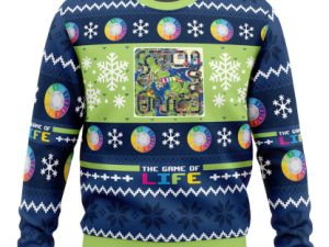 Christmas The Game Of Life Board Games Ugly Christmas Sweater - Image 1