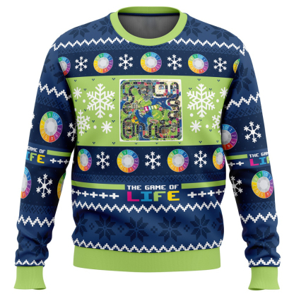christmas the game of life board games ugly christmas sweater 1 Christmas The Game Of Life Board Games Ugly Christmas Sweater - Image 1