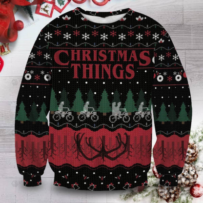 christmas things ugly christmas sweater 1 Christmas Things Ugly Christmas Sweater - Image 1