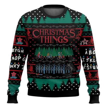 christmas things ugly christmas sweater holiday gift 1 Christmas Things Ugly Christmas Sweater Holiday Gift - Image 1