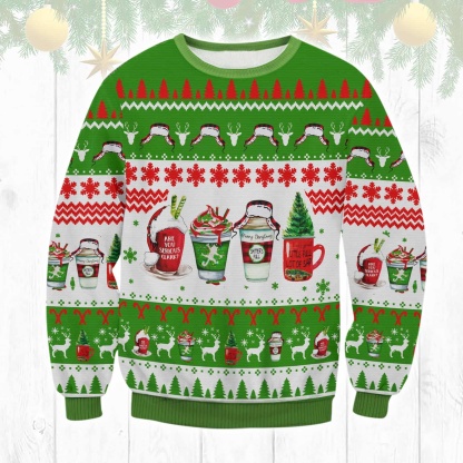 christmas vacation coffee cup ugly christmas sweater 1 Christmas Vacation Coffee Cup Ugly Christmas Sweater - Image 1