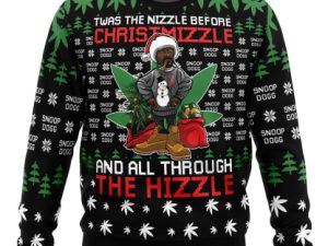 Christmizzle Snoop Dogg Ugly Christmas Sweater - Image 1