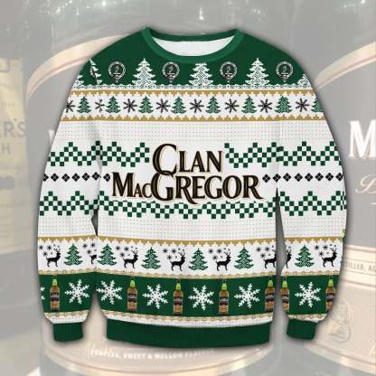 clan macgregor ugly christmas sweater 1 Clan Macgregor Ugly Christmas Sweater - Image 1