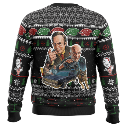 classic better call saul ugly christmas sweater 2 Classic Better Call Saul Ugly Christmas Sweater - Image 2