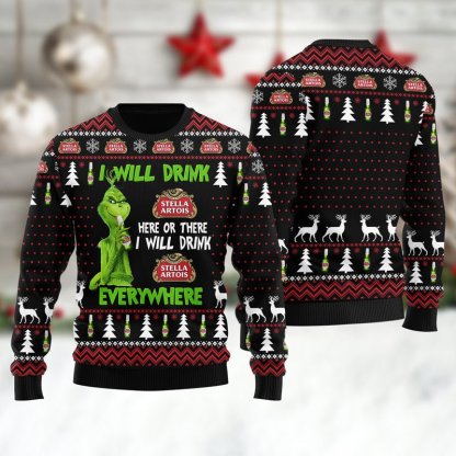 classic european lager will drink everywhere ugly christmas sweater 1 Classic European Lager Will Drink Everywhere Ugly Christmas Sweater - Image 1