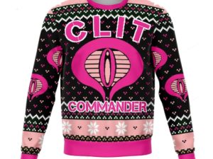 Clit Commander Ugly Christmas Sweater - Image 1