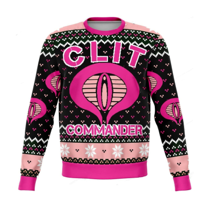 clit commander ugly christmas sweater 1 Clit Commander Ugly Christmas Sweater - Image 1