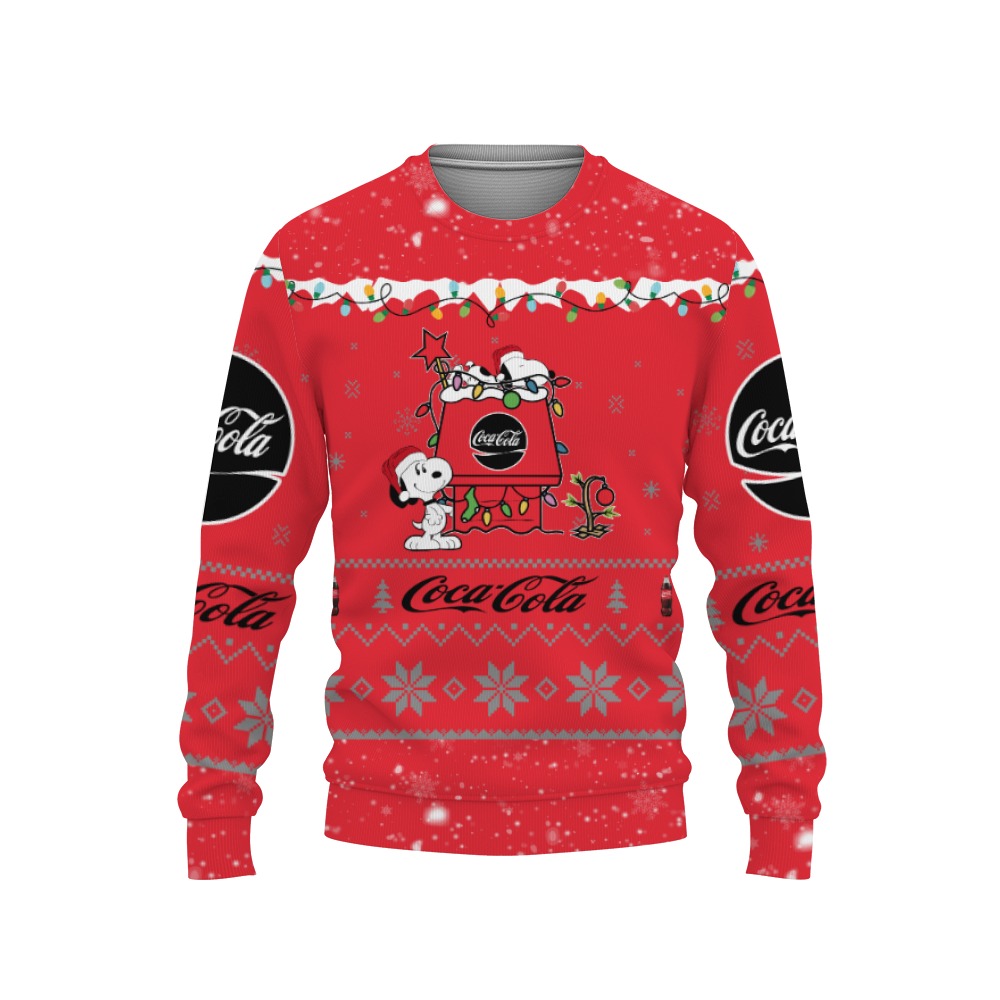coca cola soft drink american merry christmas snoopy house cute fan gift 3d sweatshirt 1 Coca Cola Soft Drink American Merry Christmas, Snoopy House Cute Fan Gift-3D Sweatshirt - Image 1