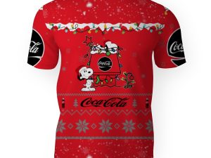 Coca Cola Soft Drink American Merry Christmas, Snoopy House Cute Fan Gift-3D Unisex T-Shirt - Image 1