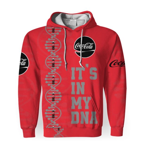 Coca Cola Soft Drink It's In My DNA-3D Unisex Hoodie - Image 1