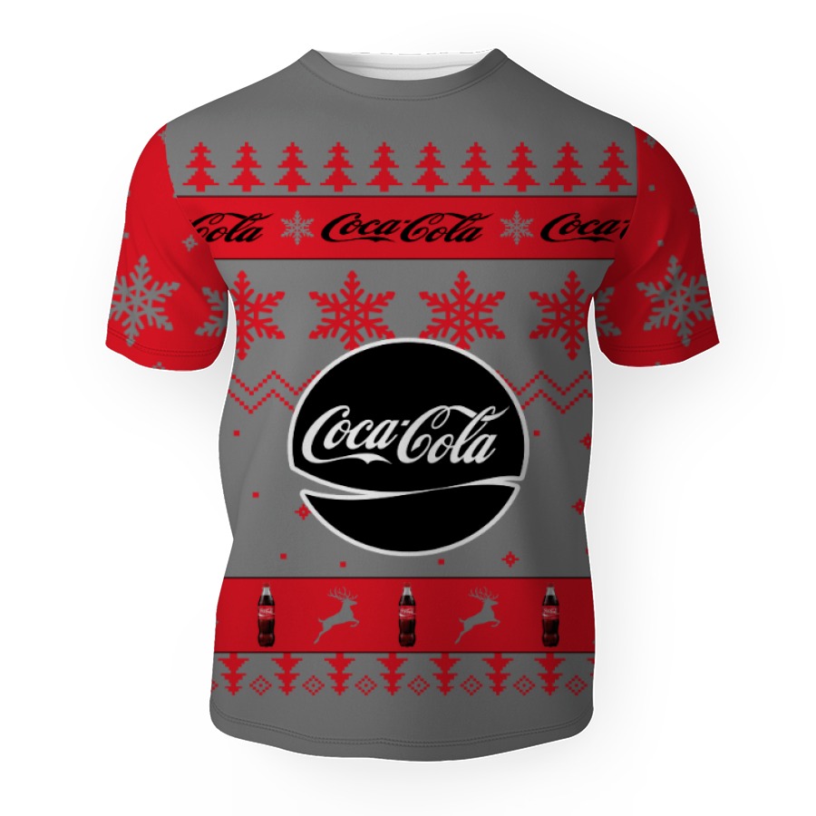 coca cola soft drink merry christmas unisex gift fan 3d unisex t shirt 1 Coca Cola Soft Drink Merry Christmas Unisex Gift Fan-3D Unisex T-Shirt - Image 1